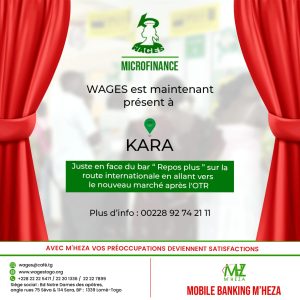 Visuel pour ouverture agence Wages à Kara